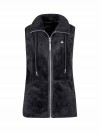 BJØRNSON Syrin Coral Fleece Bodywarmer Dames Zacht / 4 seizoenen - Zwart