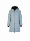 BJØRNSON Thordis Winterjas Dames Warm Gewatteerd - Lichtgrijs-blauw