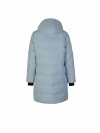 BJØRNSON Thordis Winterjas Dames Warm Gewatteerd - Lichtgrijs-blauw