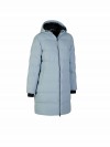 BJØRNSON Thordis Winterjas Dames Warm Gewatteerd - Lichtgrijs-blauw