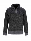 STØRVIK Fijn Gebreid Pullover (fleece-gevoerd) Heren Antraciet Grijs - S-4XL - THYMO