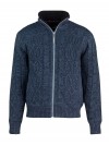 BJØRNSON Kabel Gebreid Wintervest (met teddyvoering) Heren Donkerblauw - S-6XL - VIGGO