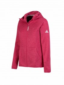 BJØRNSON Gebreid Hooded Vest 4 seizoenen Dames Granita Rood Melange - MAREN