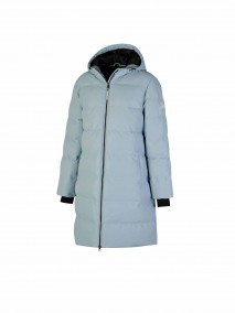 BJØRNSON Thordis Winterjas Dames Warm Gewatteerd - Lichtgrijs-blauw