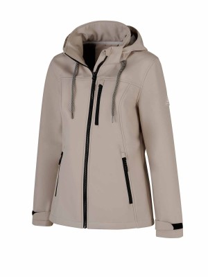 BJØRNSON Softshell Jas 4 seizoenen Dames Beige - KAISA