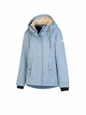 BJØRNSON Regenjas / Winterjas Winddicht Waterdicht Dames Blauwgrijs Agneta