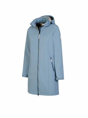 BJØRNSON Softshell Winterjas Parka Dames Teddy Voering Blauwgrijs - 36-56 - Britta