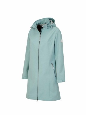 BJØRNSON Softshell Parka Zomerjas Dames Zeegroen CHARLOTTA
