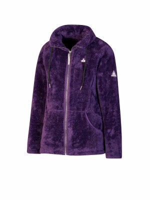 BJØRNSON Elin Coral Fleece Vest Dames 4 seizoenen - Zacht - Aubergine Paars