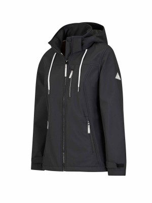 BJØRNSON Softshell Jas 4 seizoenen Dames Zwart - KAISA