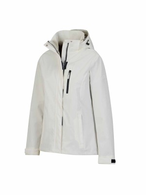 BJØRNSON Regenjas Zomerjas Dames Waterdicht Off-White - SHELBY