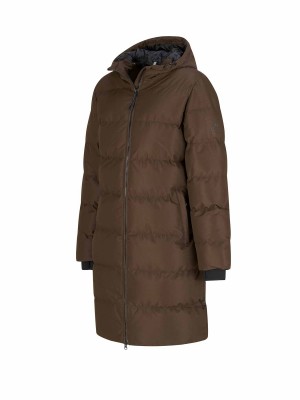 BJØRNSON Thordis Winterjas Dames Warm Gewatteerd - Bruin