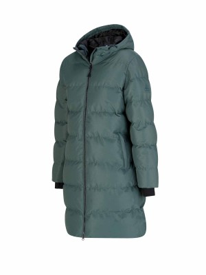 BJØRNSON Thordis Winterjas Dames Warm Gewatteerd - Grijs-groen
