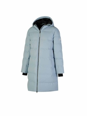 BJØRNSON Thordis Winterjas Dames Warm Gewatteerd - Lichtgrijs-blauw