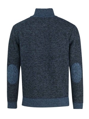 BJØRNSON Fijn Gebreid Pullover (fleece-gevoerd) Heren Donkerblauw - S-4XL - THYMO