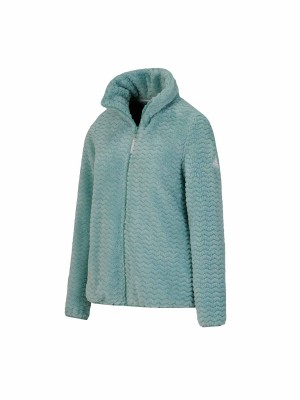 BJØRNSON Tindra Zigzag Fleece Vest Dames 4 seizoenen - Zacht - Zeegroen