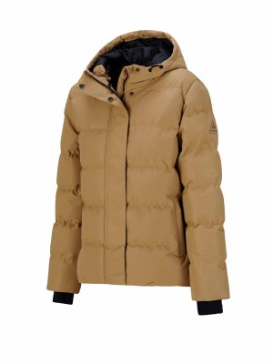 BJØRNSON Ysa Padded Winterjas Dames - Winddicht - Camel