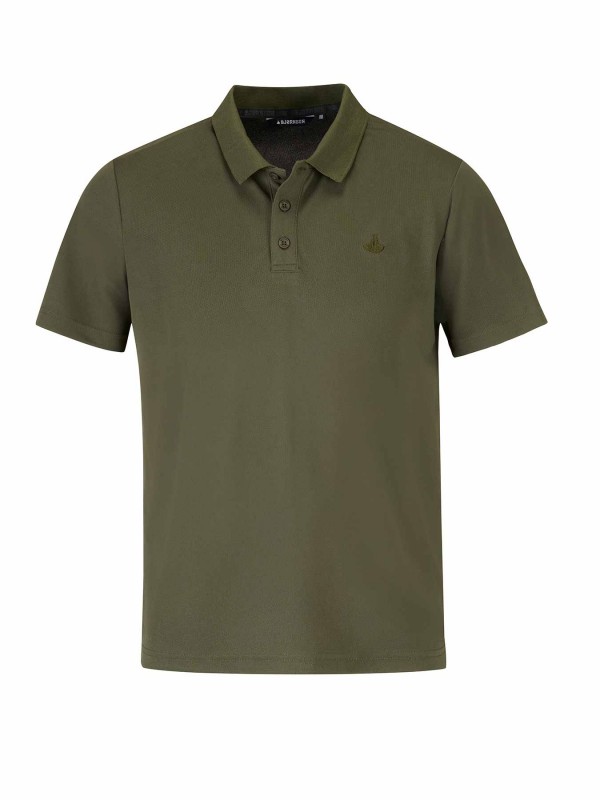 Polo Shirt Heren - Katoen - Olijfgroen - Roger