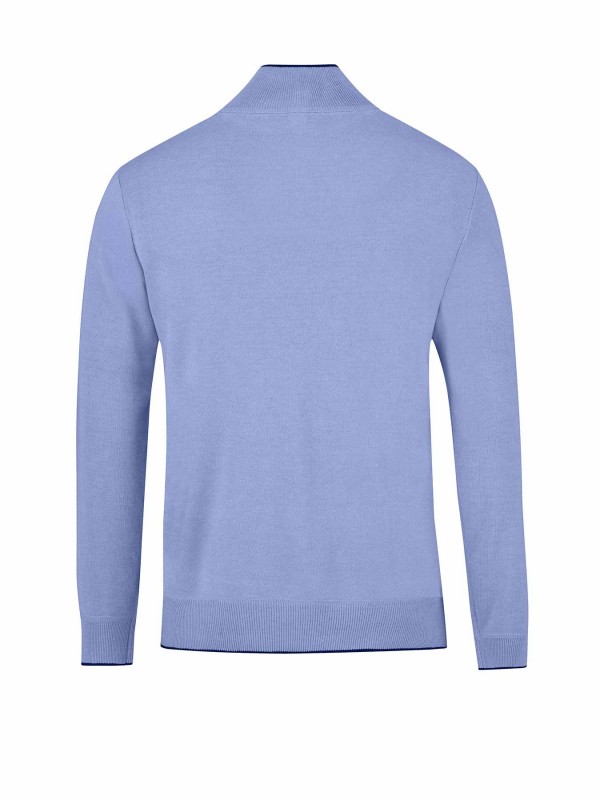 Bjornson Fijn Gebreid Pullover (fleece-gevoerd) Heren Lichtblauw - S-4XL - ZIMON