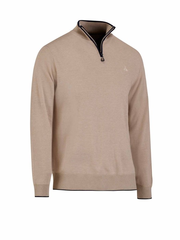 Bjornson Fijn Gebreid Pullover (fleece-gevoerd) Heren Beige - S-4XL - ZIMON