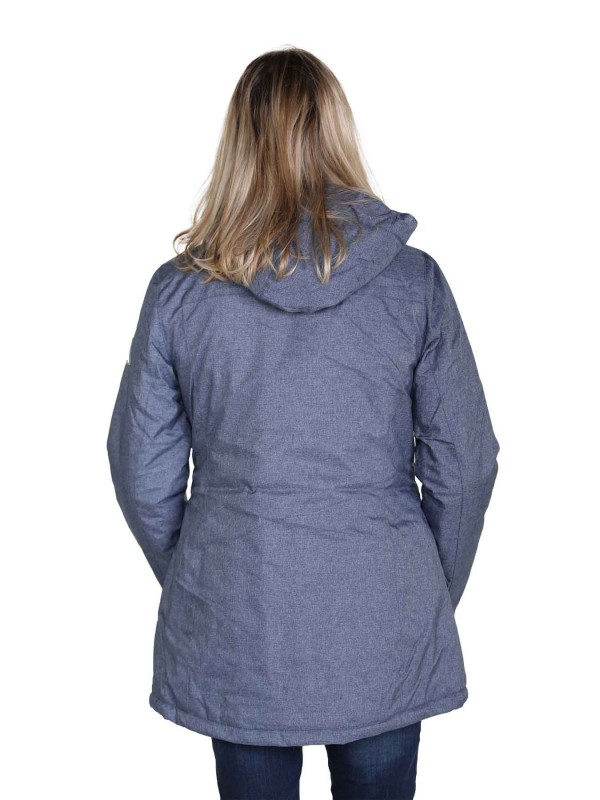 Winterjas Dames Winddicht Denimblauw melange - 36-56 - VIRA