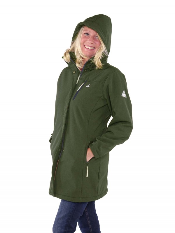 Whitney verhouding Soepel Softshell jas parka dames olijfgroen kopen? - Bjornson.nl - €79,95