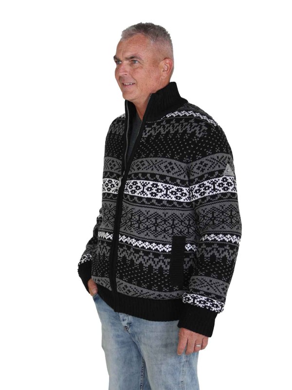 BJØRNSON Gebreid Vest Heren Acryl Antraciet melange - S-6XL - VIKTOR