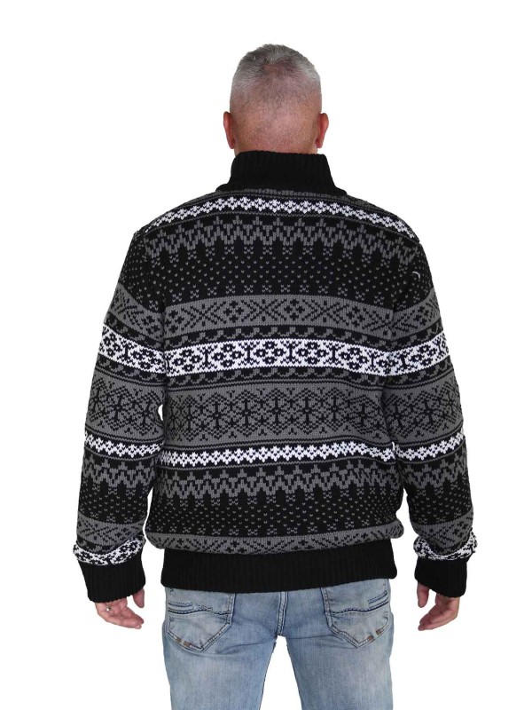 BJØRNSON Gebreid Vest Heren Acryl Antraciet melange - S-6XL - VIKTOR