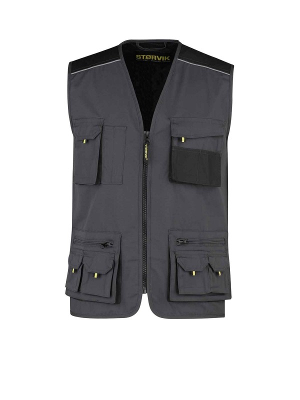 Zomer Werk Bodywarmer Antraciet Grijs S 3XL PILAR