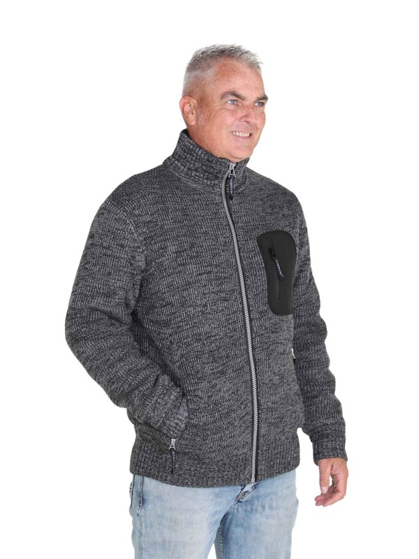STØRVIK Gebreid Vest Heren Acryl Grijs - M-4XL - EDEN