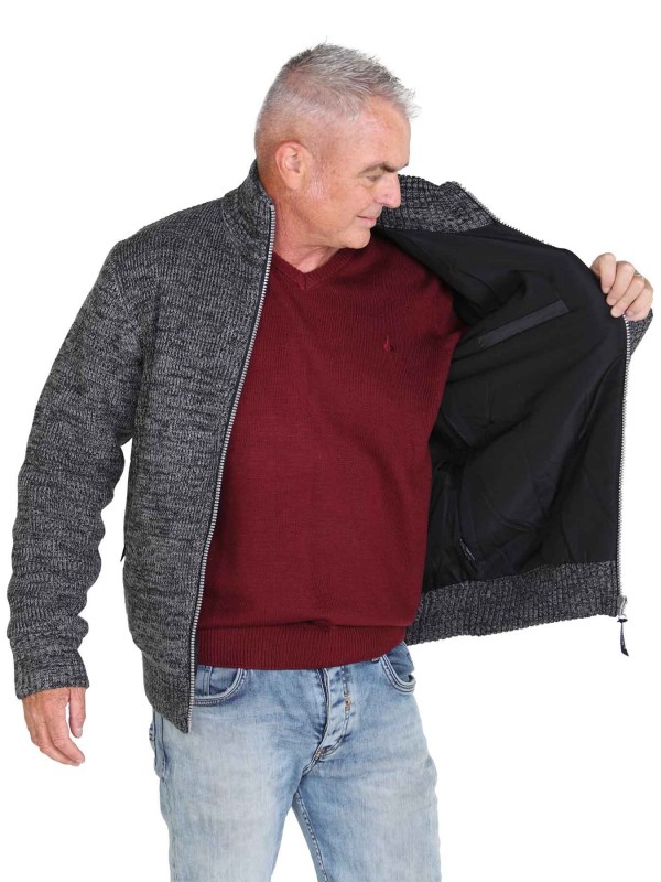 Gebreid Vest Acryl Grijs M 4XL EDEN