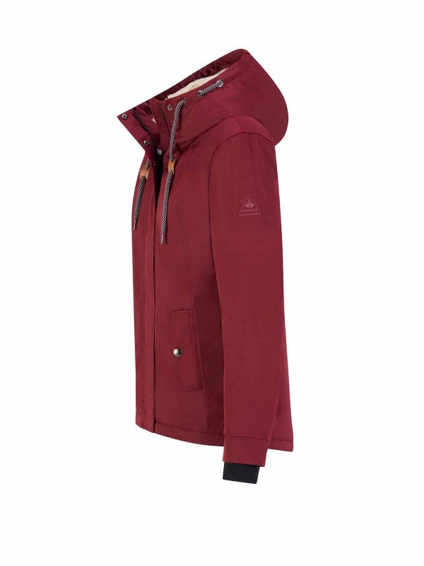BJØRNSON Regenjas / Winterjas Winddicht Waterdicht Dames Bordeaux Rood Agneta