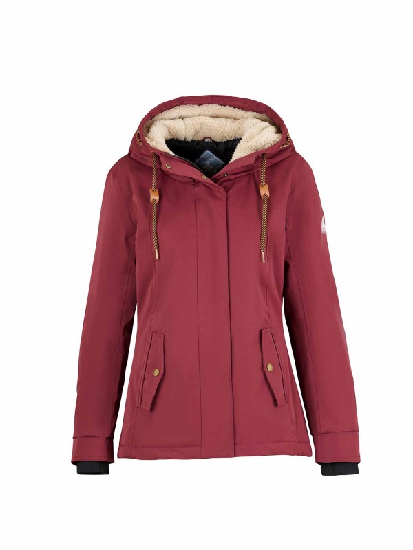 Regenjas Winterjas waterdicht dames rood kopen Bjornson 89 95