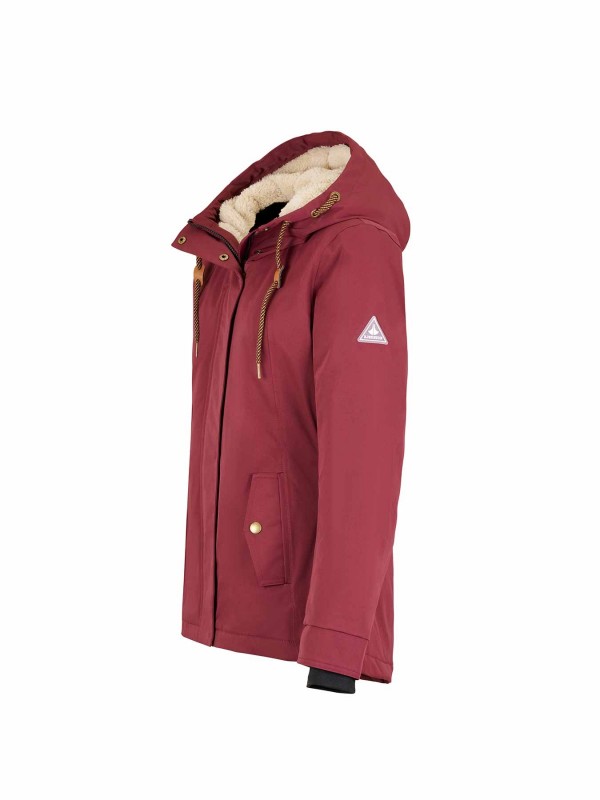 BJØRNSON Regenjas / Winterjas Winddicht Waterdicht Dames Rood-Bruin Agneta
