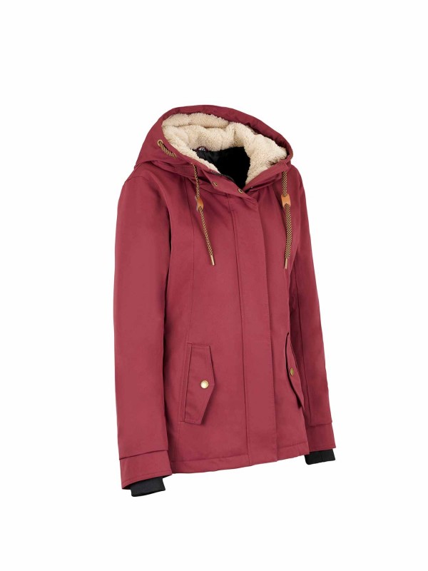 BJØRNSON Regenjas / Winterjas Winddicht Waterdicht Dames Rood-Bruin Agneta