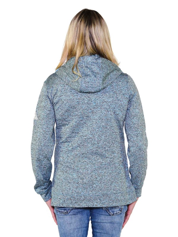 Capuchon Vest Dames Sportief Blauw Melange