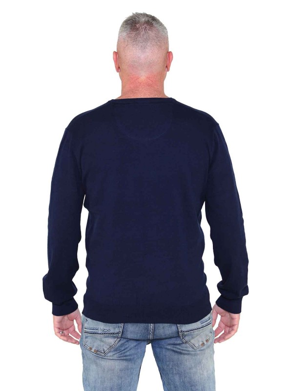Pullover V-Hals Heren Donkerblauw