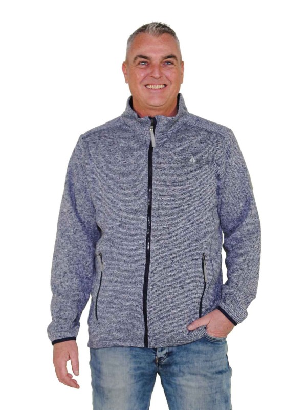 Vest Gebreid Heren Warm Donkerblauw
