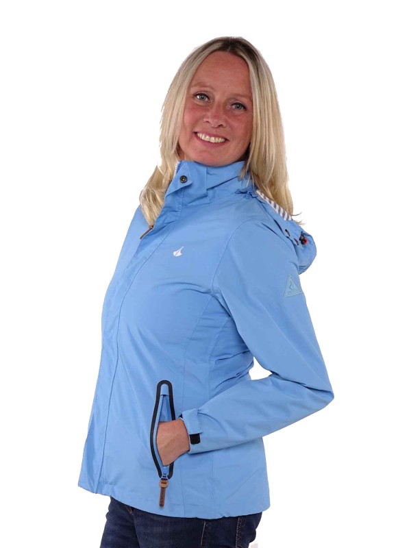Lichtblauwe regenjas on sale