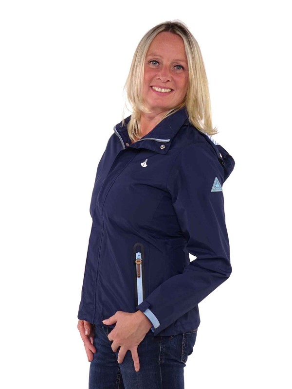 Donkerblauwe regenjas on sale