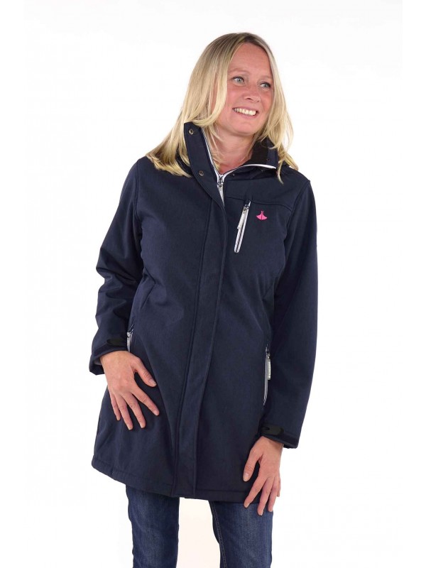 BJØRNSON Softshell Jas Parka Dames Teddy Voering Donkerblauw - 36-56 - DORTE