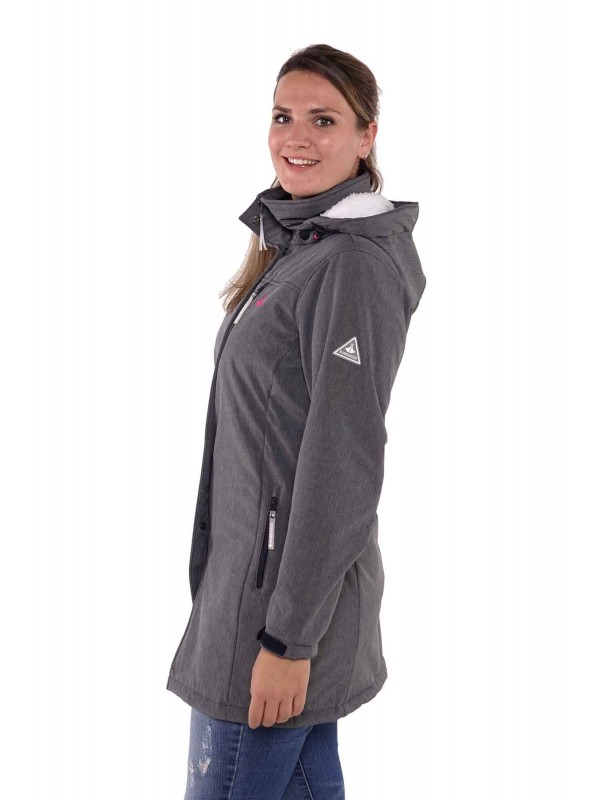 Bjornson Softshell Jas Parka Dames Grijs - Dorte