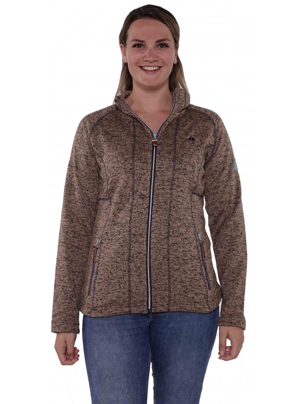 VEST GEBREID DAMES Taupe - Elena