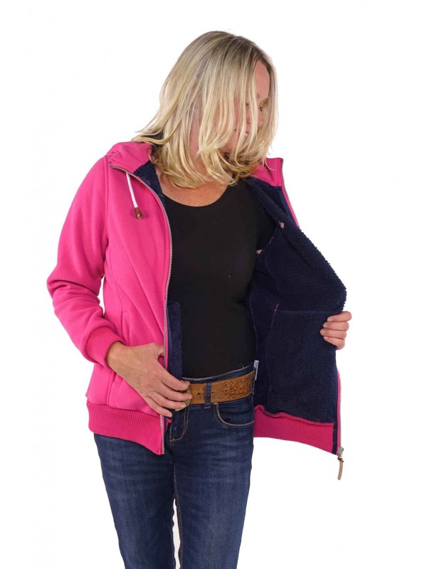 Bjørnson Noors Vest Teddy Gevoerd Dames Roze Fuchsia - Helva