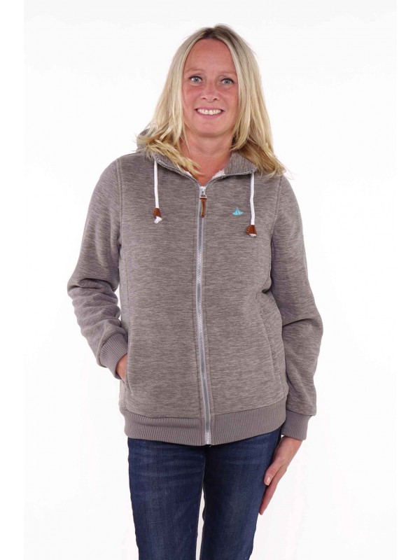 Fleecevest Teddy Voering Dames Grijs Melange 36 56 HELVA
