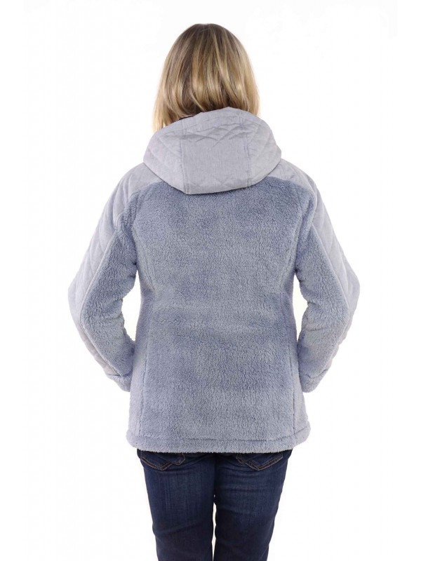Bjørnson Vest Winddicht Teddy Gevoed Dames Blauw - Livi