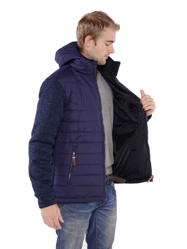 Bjørnson Noors Vest Winddicht Teddy Gevoerd Heren Donkerblauw - Mads