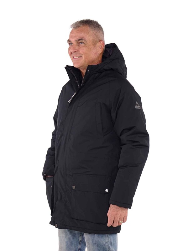 kousen gebouw hoog Lange winterjas parka heren zwart kopen? - Bjornson.nl - €99,95