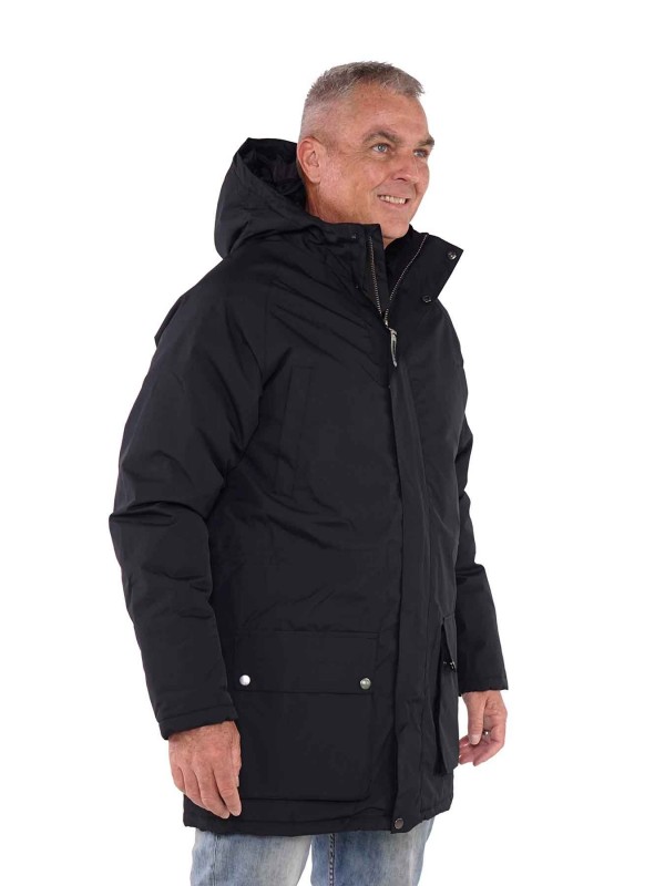 kromme En Pijnboom Lange winterjas parka heren zwart kopen? - Bjornson.nl - €99,95