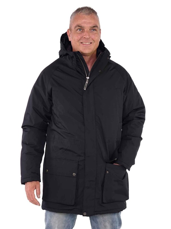 Lange winterjas parka heren zwart kopen? - Bjornson.nl -